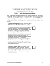 NFPA Public Information Officer Task Book - Oregon, Page 3