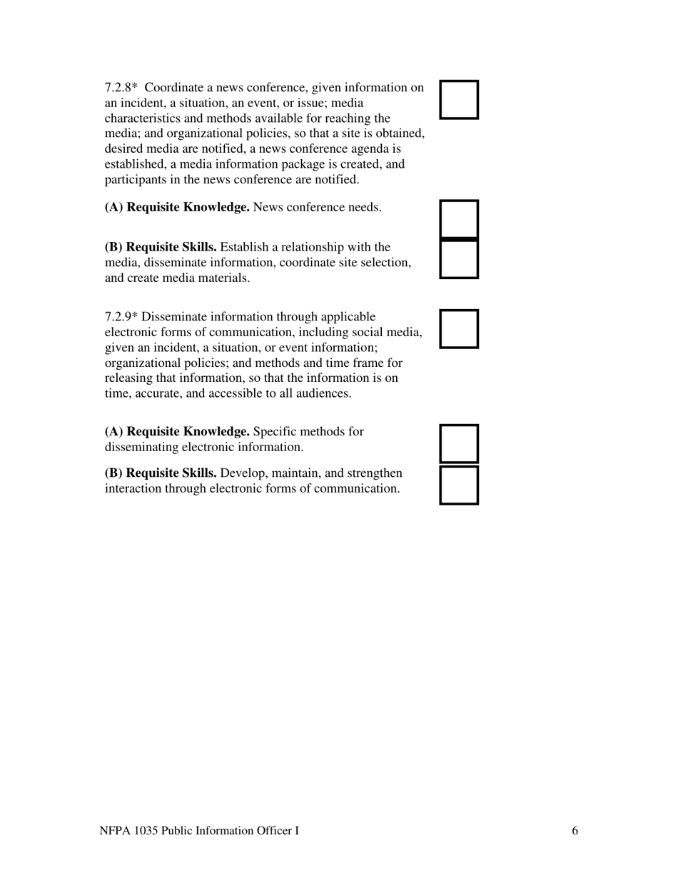 NFPA Public Information Officer Task Book - Oregon, Page 6