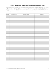 NFPA Hazardous Materials Operations Task Book - Oregon, Page 3