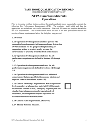 NFPA Hazardous Materials Operations Task Book - Oregon, Page 4
