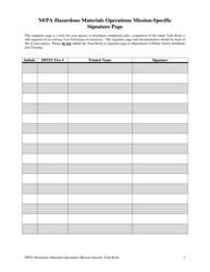 NFPA Hazardous Materials Operations Mission-Specific Task Book - Oregon, Page 3