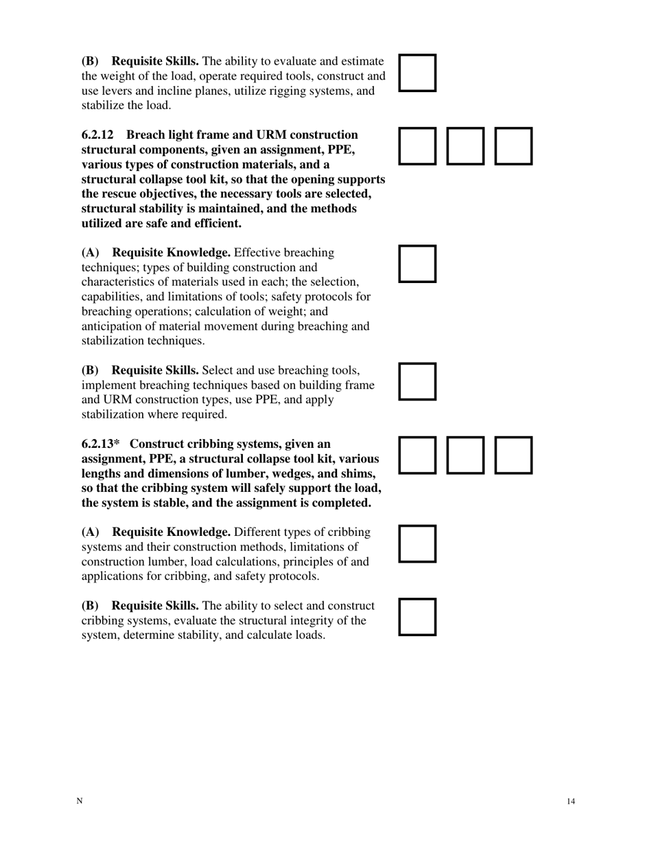 NFPA Structural Collapse Rescue Task Book - Oregon, Page 14