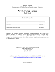 NFPA Tower Rescue Task Book - Oregon