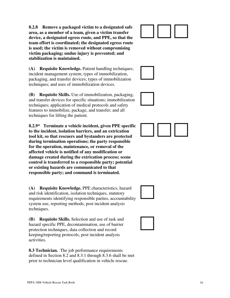 NFPA Vehicle Rescue Task Book - Oregon, Page 10