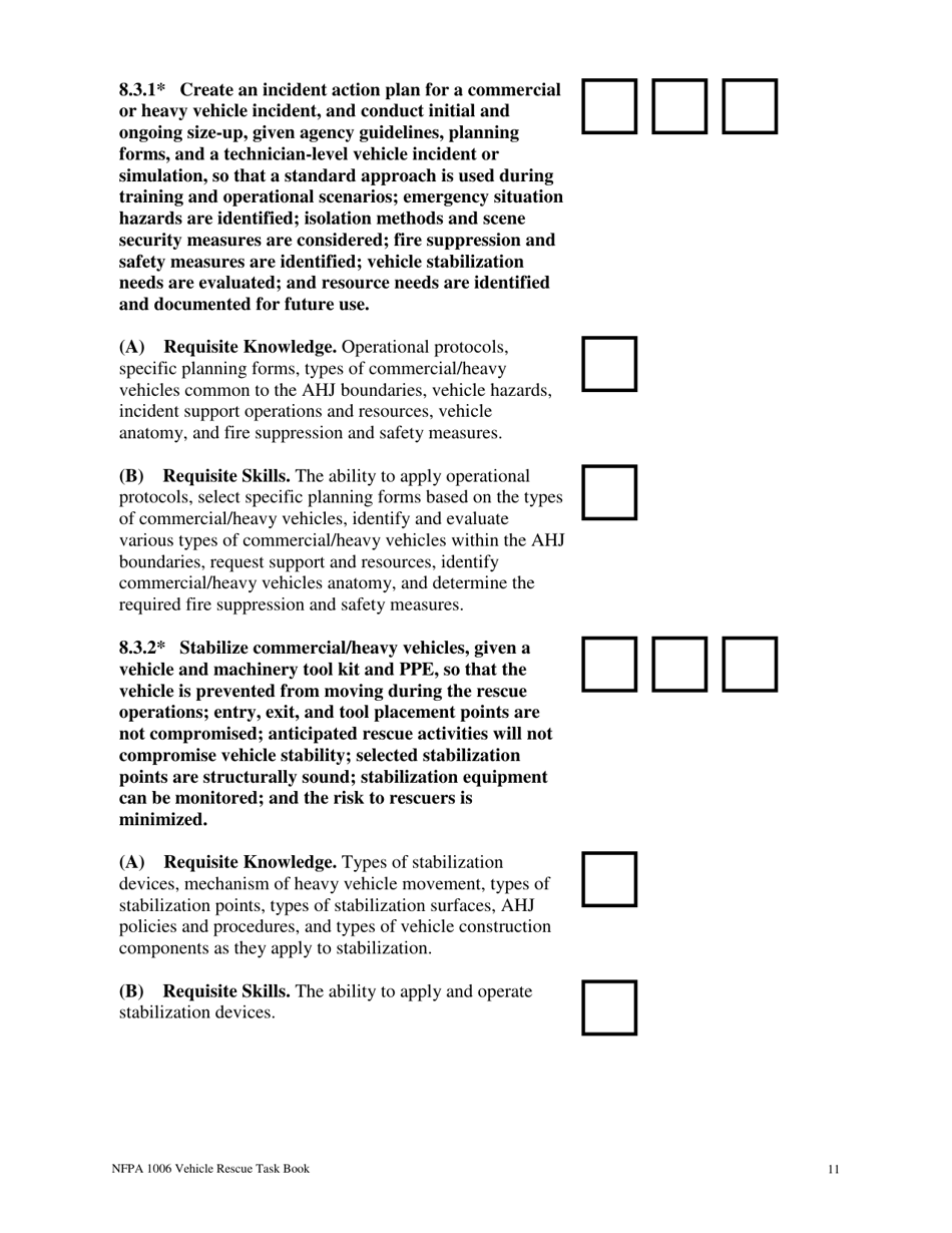 NFPA Vehicle Rescue Task Book - Oregon, Page 11