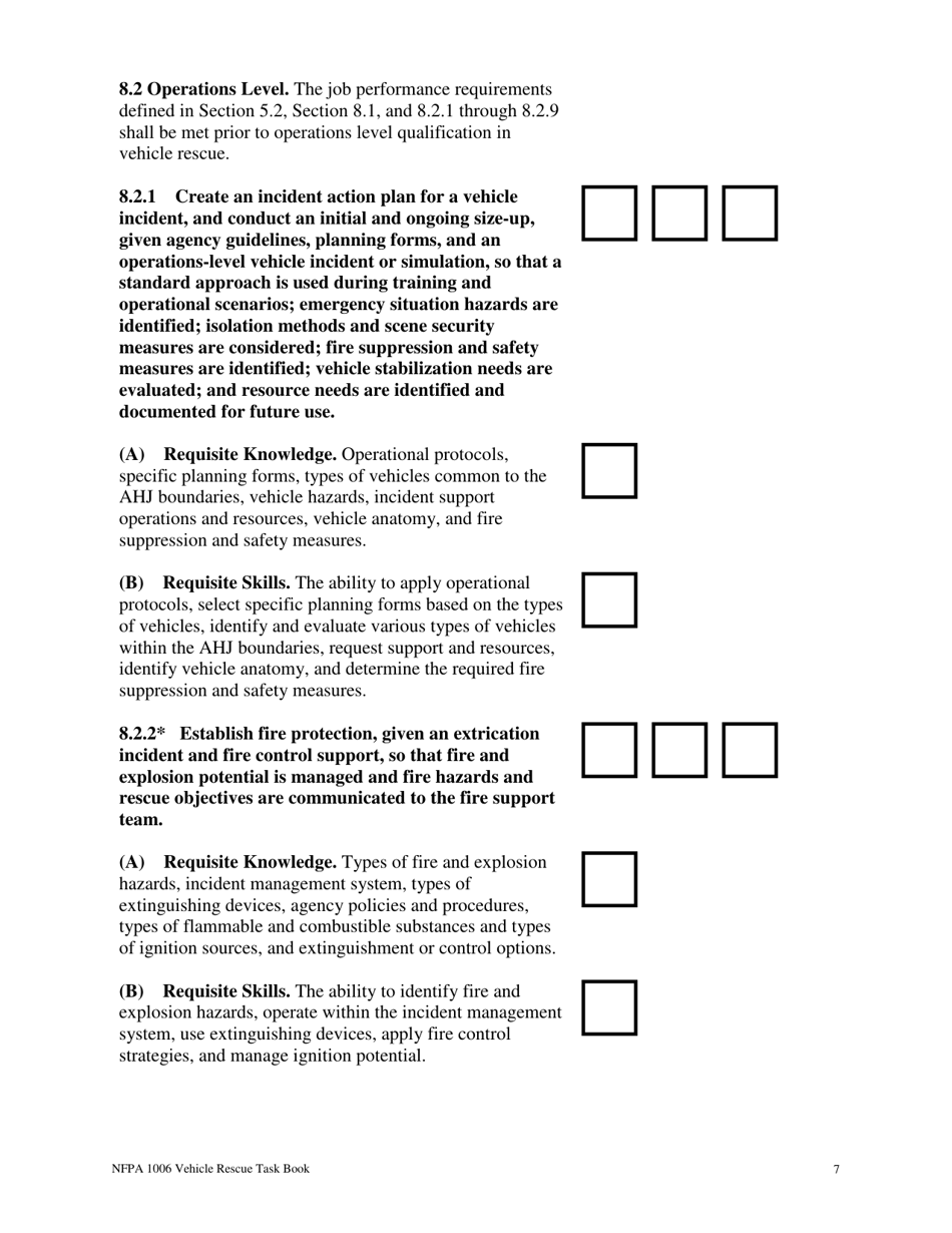 NFPA Vehicle Rescue Task Book - Oregon, Page 7