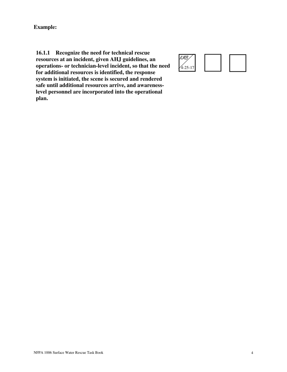 NFPA Surface Water Rescue Task Book - Oregon, Page 4