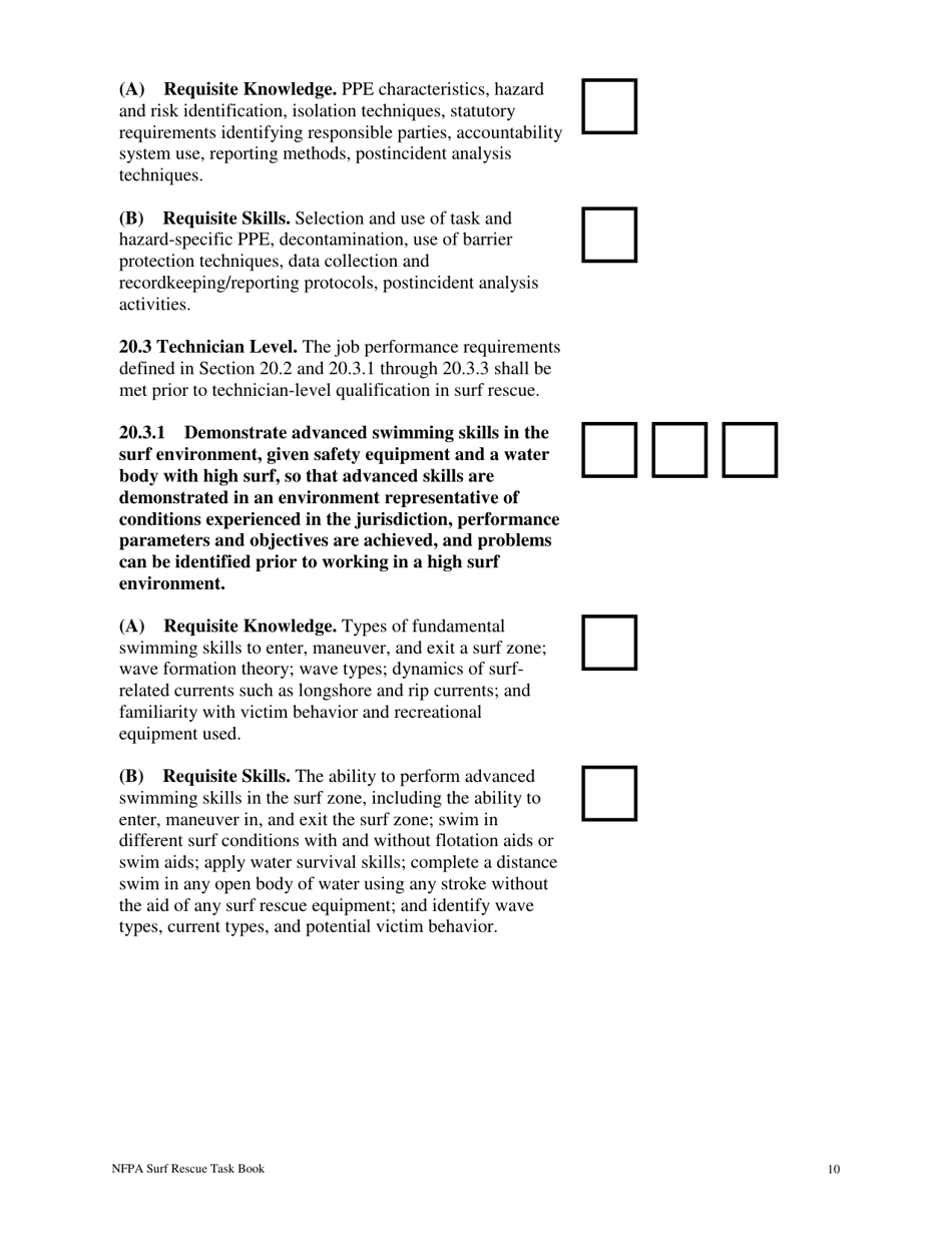 NFPA Surf Rescue Task Book - Oregon, Page 10