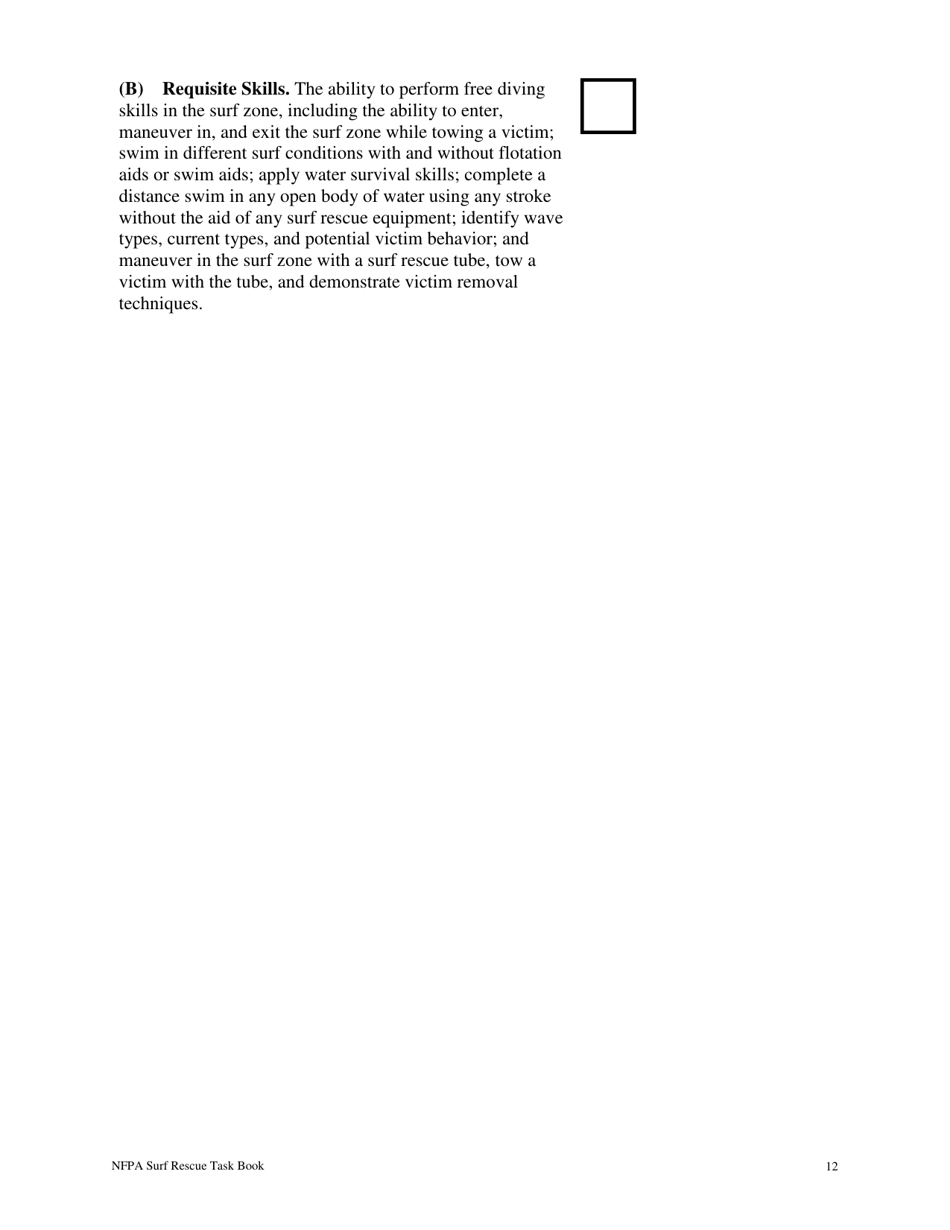 NFPA Surf Rescue Task Book - Oregon, Page 12