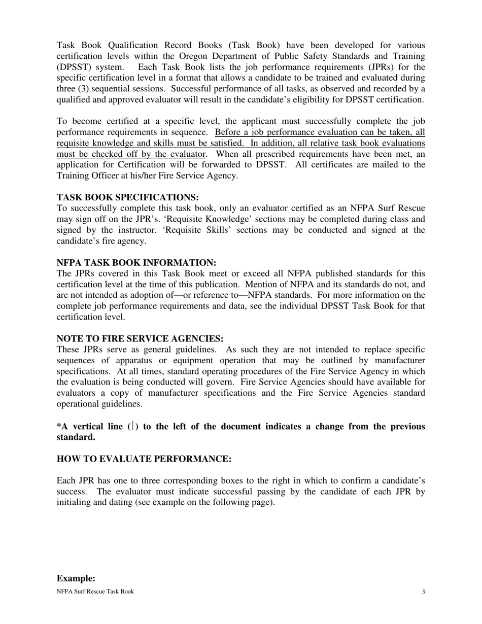 NFPA Surf Rescue Task Book - Oregon, Page 3