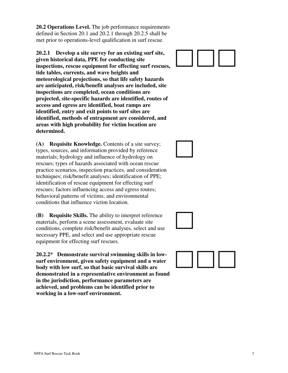 NFPA Surf Rescue Task Book - Oregon, Page 7