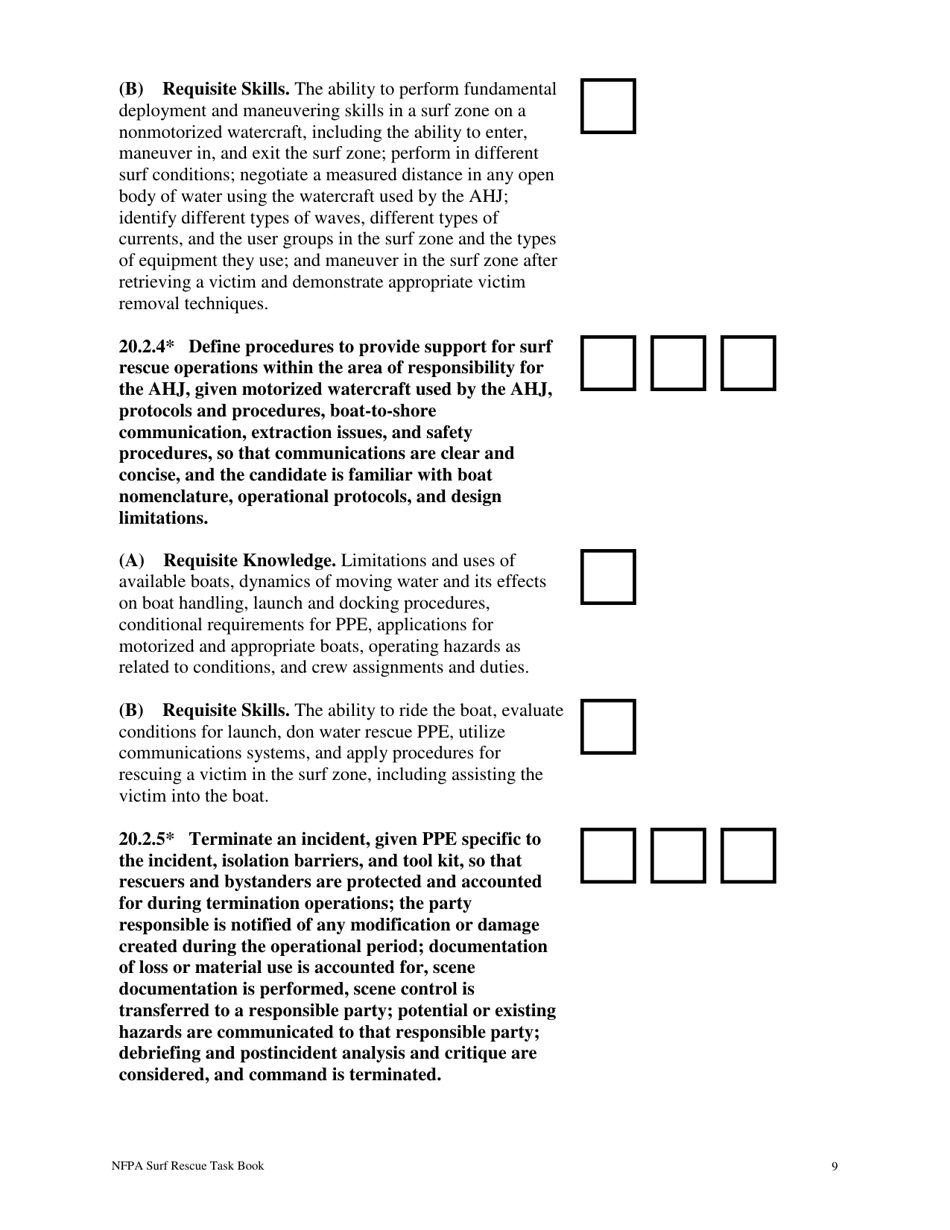 NFPA Surf Rescue Task Book - Oregon, Page 9