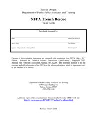 NFPA Trench Rescue Task Book - Oregon