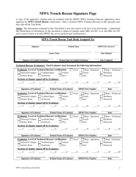 NFPA Trench Rescue Task Book - Oregon, Page 2