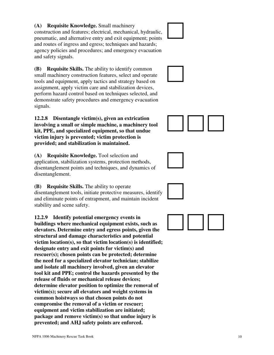 NFPA Machinery Rescue Task Book - Oregon, Page 10