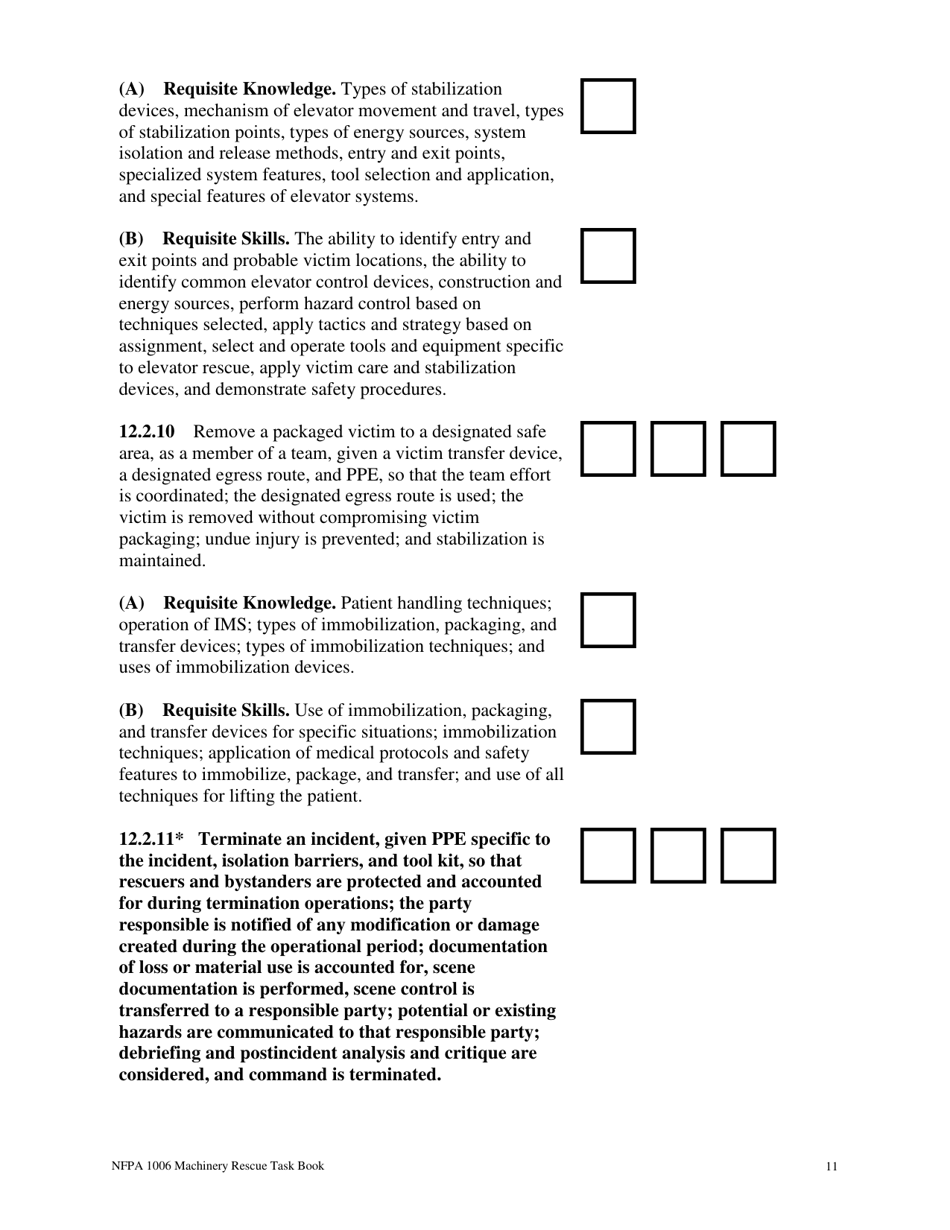 NFPA Machinery Rescue Task Book - Oregon, Page 11