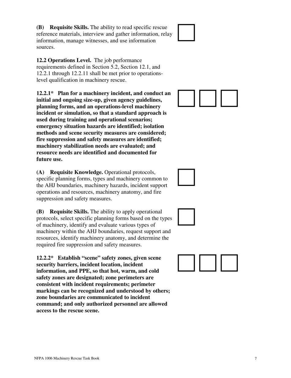 NFPA Machinery Rescue Task Book - Oregon, Page 7