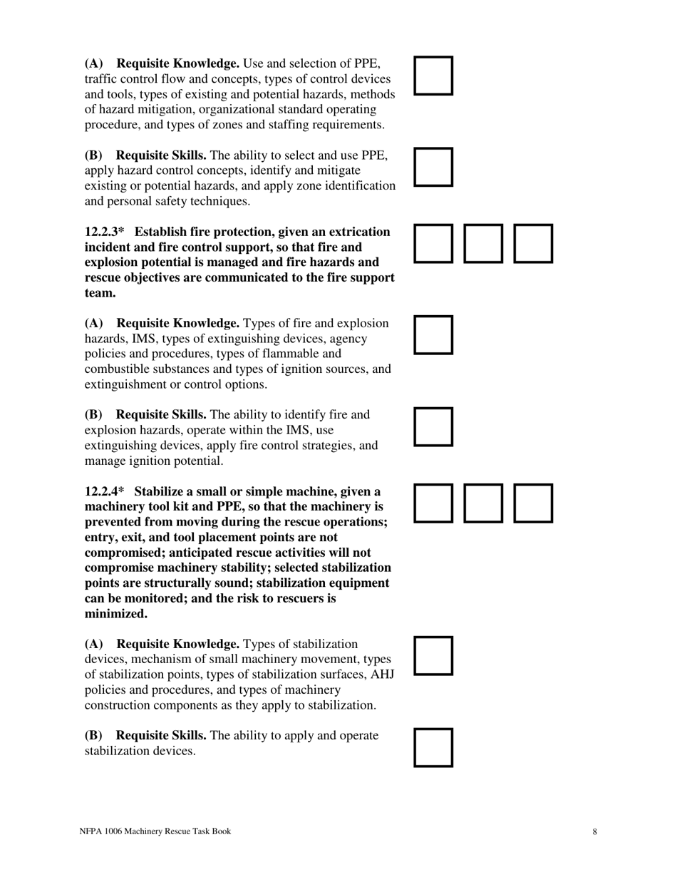 NFPA Machinery Rescue Task Book - Oregon, Page 8