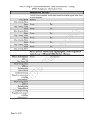 Dpsst Background Information Form - Oregon, Page 14