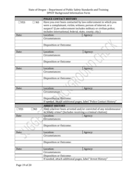 Dpsst Background Information Form - Oregon, Page 19