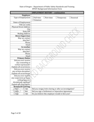 Dpsst Background Information Form - Oregon, Page 5