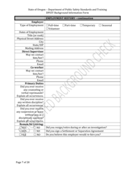 Dpsst Background Information Form - Oregon, Page 7