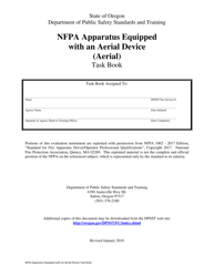 Document preview: NFPA Apparatus Equipped With an Aerial Device (Aerial) Task Book - Oregon