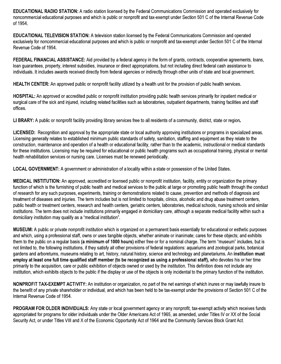 Pennsylvania application for eligibility federal surplus property