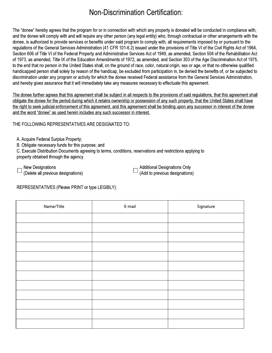 Pennsylvania application for eligibility federal surplus property