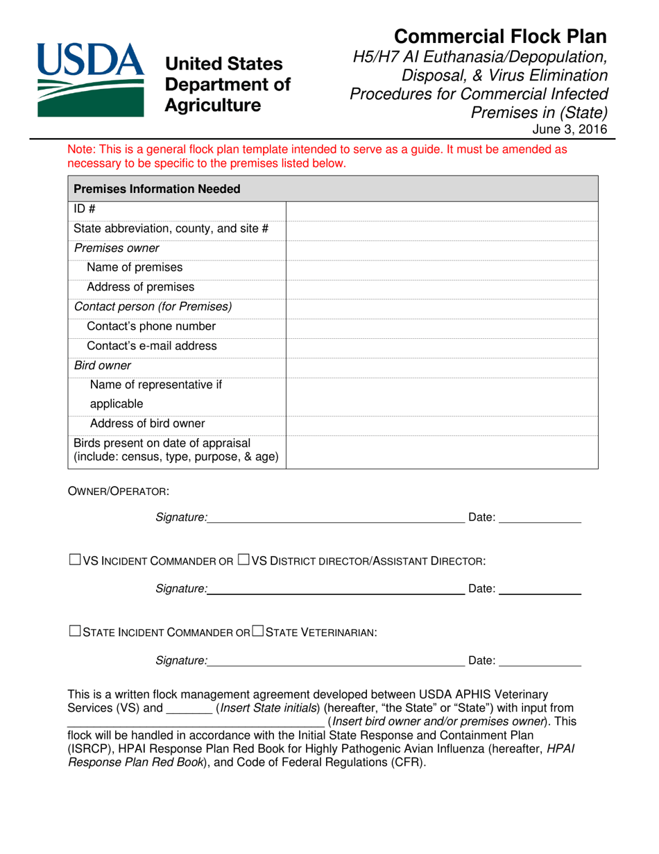 Commercial Flock Plan Fill Out, Sign Online and Download PDF Templateroller