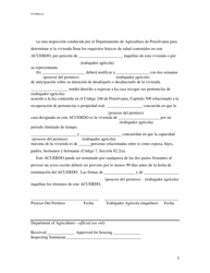 Acuerdo De Vivienda Para Familias Campamentos De Trabajo Agricola Temporario - Pennsylvania (Spanish), Page 3