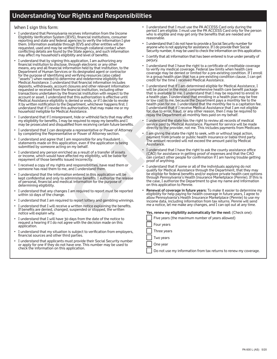 Form PA600 L Medical Assistance (Medicaid) Financial Eligibility Application for Long Term Care, Supports and Services - Pennsylvania, Page 12