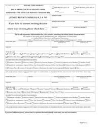 Form AOPC703 Judge&#039;s Report Under Pa. R. J. a. 703 - Pennsylvania