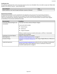 Fast Track Principal Expert Residency Preliminary Certificate Application - Rhode Island, Page 3