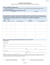 Fast Track Principal Expert Residency Preliminary Certificate Application - Rhode Island, Page 7