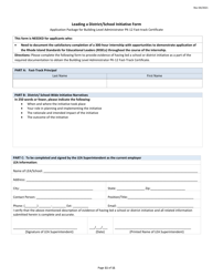 Building Level Administrator Pk-12 Fast-Track Certificate Application Form - Rhode Island, Page 11