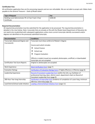 Building Level Administrator Pk-12 Fast-Track Certificate Application Form - Rhode Island, Page 3