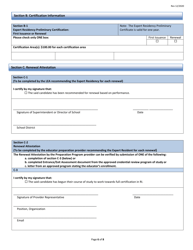 Rhode Island Expert Educator Certification Residency Preliminary Certification Application Form - Rhode Island, Page 6