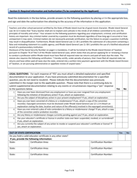 Rhode Island Expert Educator Certification Residency Preliminary Certification Application Form - Rhode Island, Page 7