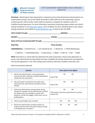 State Assessment Monitoring Visit Form - Rhode Island, Page 4