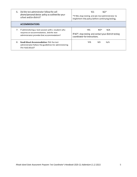State Assessment Monitoring Visit Form - Rhode Island, Page 5