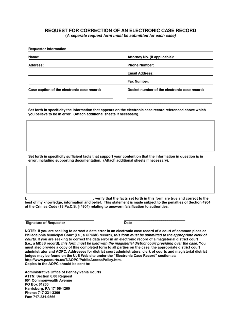 pennsylvania-request-for-correction-of-an-electronic-case-record-fill