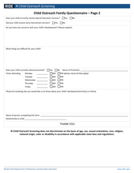 Family History Questionnaire - Rhode Island, Page 2