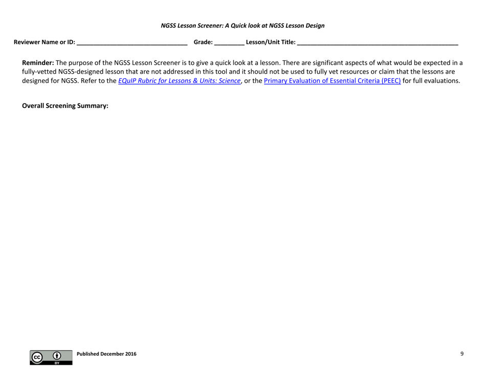 Ngss Lesson Screener - Rhode Island, Page 9