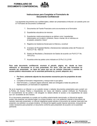 Formulario De Documento Confidencial - Pennsylvania (Spanish), Page 2