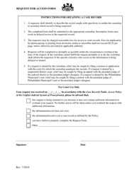 Request for Access Form - Pennsylvania, Page 2