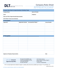 Document preview: Company Ratio Sheet - Rhode Island