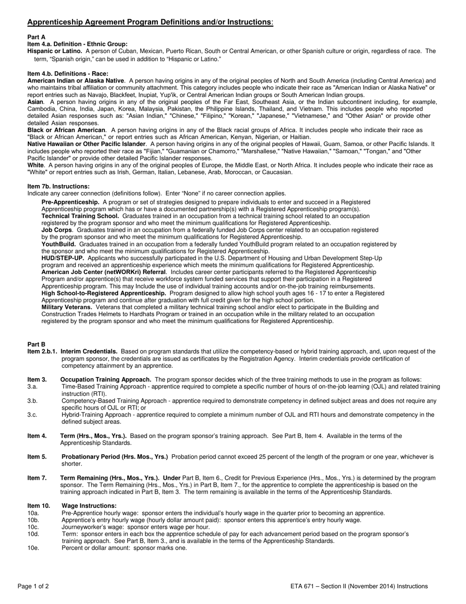 Instructions for Apprenticeship Agreement - Rhode Island, Page 1