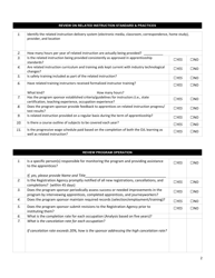 Apprenticeship Program Quality Review Checklist - Rhode Island, Page 2