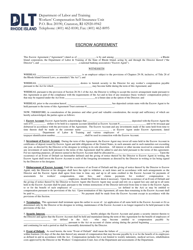 Document preview: Escrow Agreement - Rhode Island